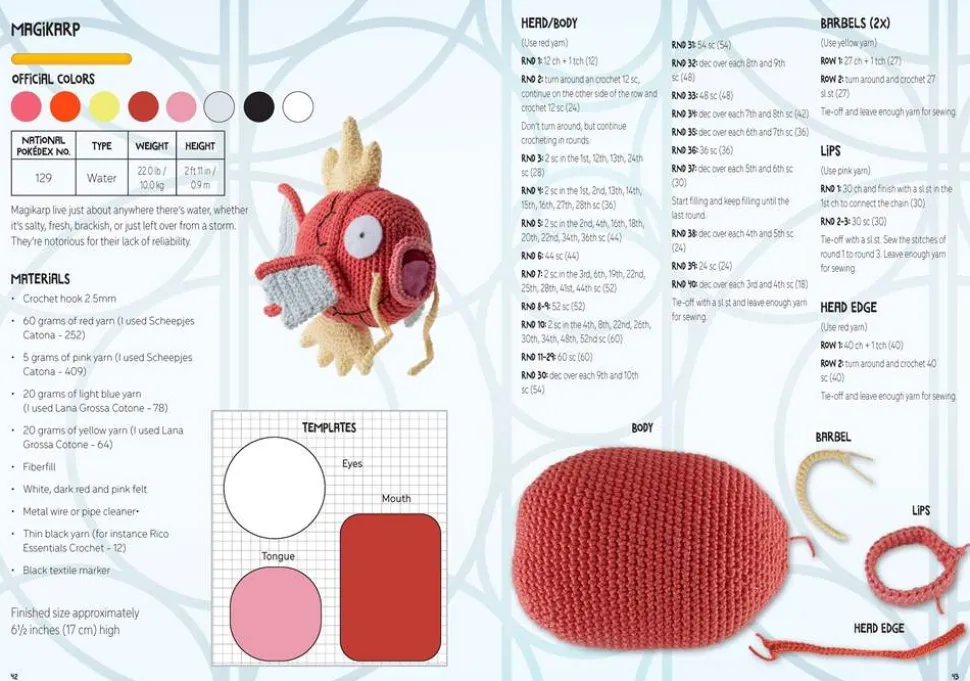 PokéMon Crochet Snorlax Kit: Includes Materials to Make Snorlax and Instructions for 5 Other PokéMon