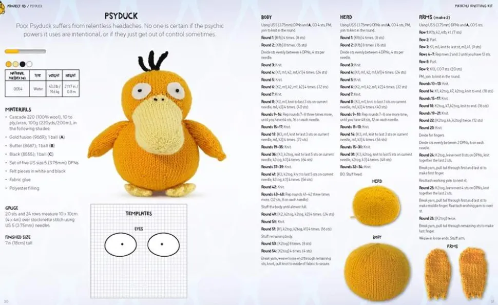 PokéMon Knitting Pikachu Kit: Kit Includes All You Need to Make Pikachu and Instructions for 5 Other PokéMon