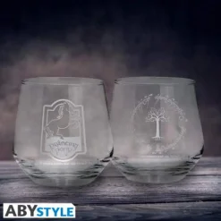 Prancing Pony & Gondor Glass Set of 2