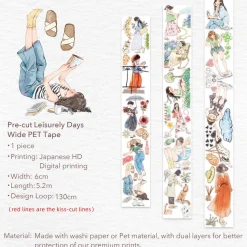 Pre-cut Leisurely Days Wide PET Tape
