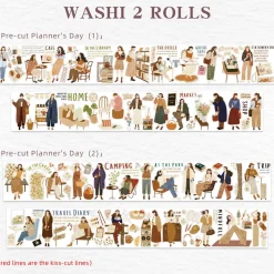 Pre-cut Planner's Day Washi Tape Set