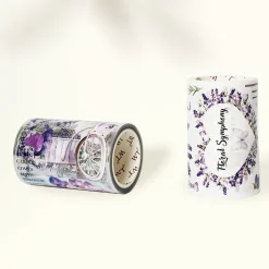 Pre-cut Purple Muse Wide Washi Tape