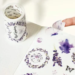 Pre-cut Purple Muse Wide Washi Tape