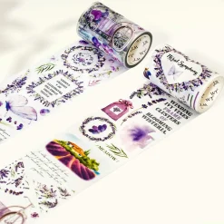 Pre-cut Purple Muse Wide Washi Tape
