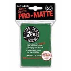 PRO-Matte Green Standard Size Sleeves (50)