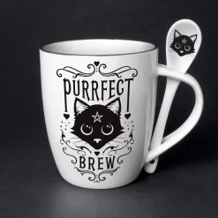 Purrfect Brew Mug and Spoon Set 390 ml