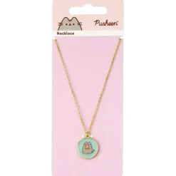 Pusheen with Pizza Gold Necklace