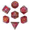 Rainbow Metal Poly Pattern Druid Red /Gold (7)