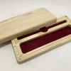Rectangular Dice Box Variant 1 Ash and Burgundy Felt