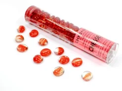 Red Catseye Glass Stones (40+) Counter