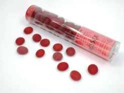 Red Frosted Glass Stones (40+) Counter