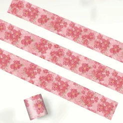 Scarlet Bloom Wide Washi Tape Set