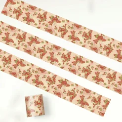 Scarlet Bloom Wide Washi Tape Set