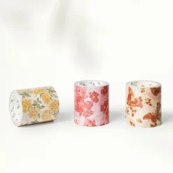 Scarlet Bloom Wide Washi Tape Set