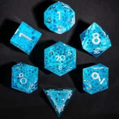 Sharp Edge Resin Poly Cocktail Blue, Green /Silver (7)