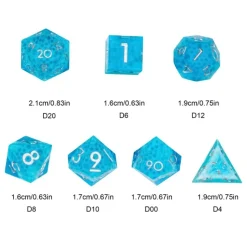 Sharp Edge Resin Poly Cocktail Blue, Green /Silver (7)