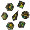 Sharp Edge Resin Poly Frosted Black, Green /Gold (7)