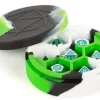 Silicone Round Dice Case Green, Black, White