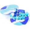 Silicone Round Dice Case Blue, White, Light Blue