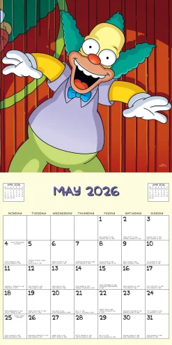 Simpsons 2026 Square Calendar