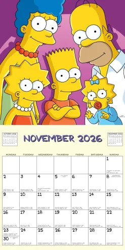 Simpsons 2026 Square Calendar