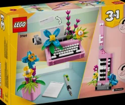 Skrivemaskin med blomster (31169)