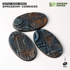 Spaceship Corridor Bases Oval 75 mm (3)