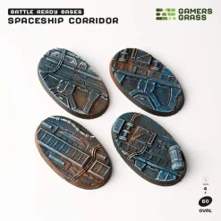 Spaceship Corridor Bases Oval 60 mm (4)
