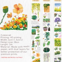 Spring Oasis Washi Tape Sticker Set