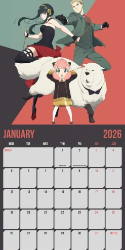 Spy X Family 2026 Square Calendar