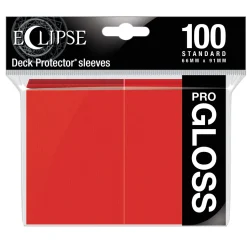 Standard Size Apple Red PRO-Gloss Eclipse Sleeves (100) Kortlommer