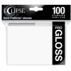 Standard Size Arctic White PRO-Gloss Eclipse Sleeves (100) Kortlommer
