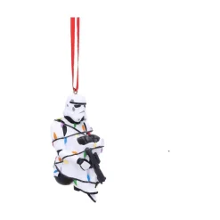 Stormtrooper in Fairy Lights Hanging Ornament 9 cm