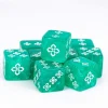 Swirl Pattern 16mm D6 Green /White (12)