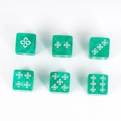 Swirl Pattern 16mm D6 Green /White (12)