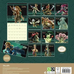 THE LEGEND OF ZELDA 2026 SQUARE CALENDAR