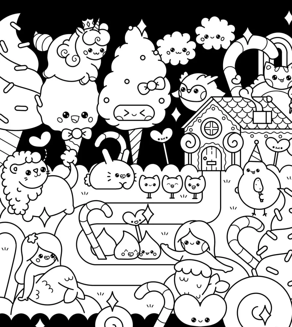 The Super Kawaii Coloring Book: Create Your Own Colorful World of Cuteness