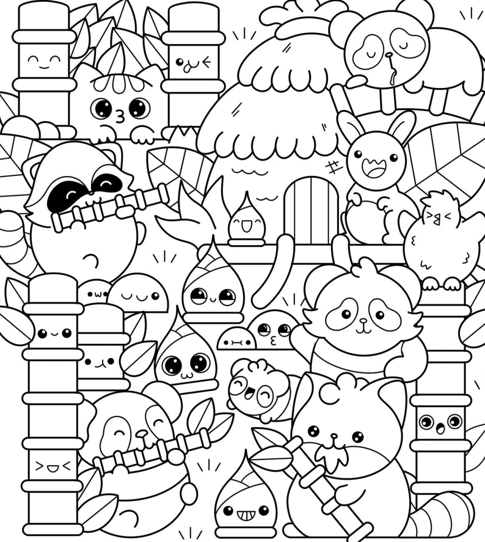 The Super Kawaii Coloring Book: Create Your Own Colorful World of Cuteness