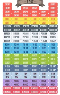 TTRPG Notebook Ministickers