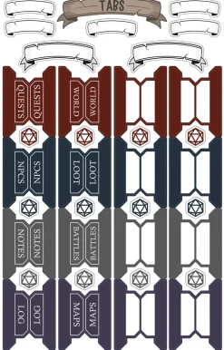 TTRPG Notebook Ministickers