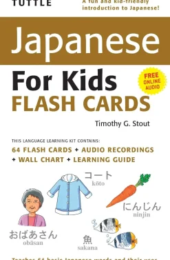 Tuttle Japanese for Kids Flash Cards Kit: Includes 64 Flash Cards, Online Audio, Wall Chart & Learning Guide