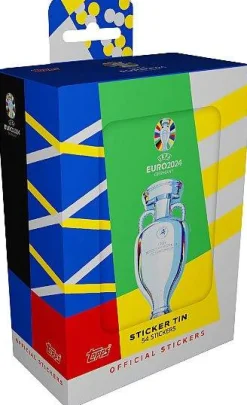 UEFA Euro 2024 Stickers Tin Boks Fotball Kort