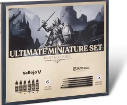 Vallejo Ultimate Miniature Set Paint & Brushes (6)