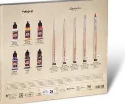 Vallejo Ultimate Miniature Set Paint & Brushes (6)