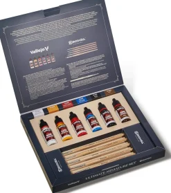 Vallejo Ultimate Miniature Set Paint & Brushes (6)