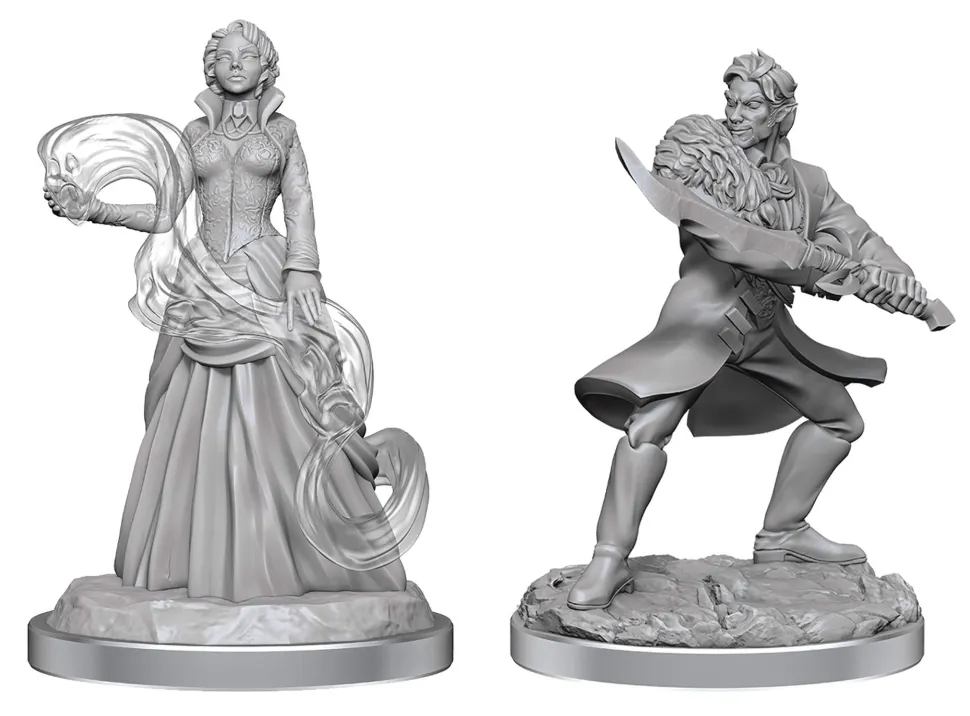 Vampire and Necromancer Nobles Critical Role Unpainted Miniatures