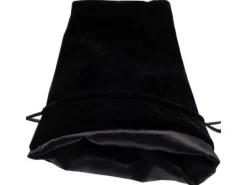 Velvet Black Dice Bag with Black Lining (L) Terningpose