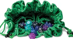 Velvet Dragon Storm Green Dragon Scales Compartment Dice Bag