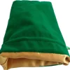 Velvet Green Dice Bag with Gold Lining (L) Terningpose