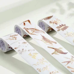 Vintage Botanicals Washi Tape Sticker Set (GILDED)